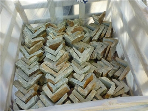 China Rustic White Slate Culture Stone Split Face Exposed Walling Panel,Stacked Stone Veneer Loose Stone