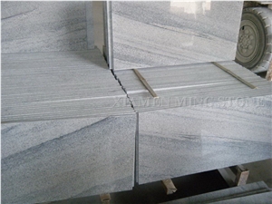 China Viscont White Granite Grey Vein Viskont Panel Slabs Tile,Shanshui White Granite Machine Cut for Building Wall Cladding