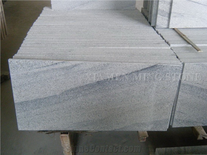 China Viscont White Granite Grey Vein Viskont Panel Slabs Tile,Shanshui White Granite Machine Cut for Building Wall Cladding