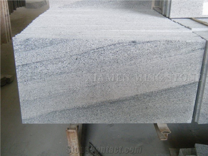 China Viscont White Granite Grey Vein Viskont Panel Slabs Tile,Shanshui White Granite Machine Cut for Building Wall Cladding