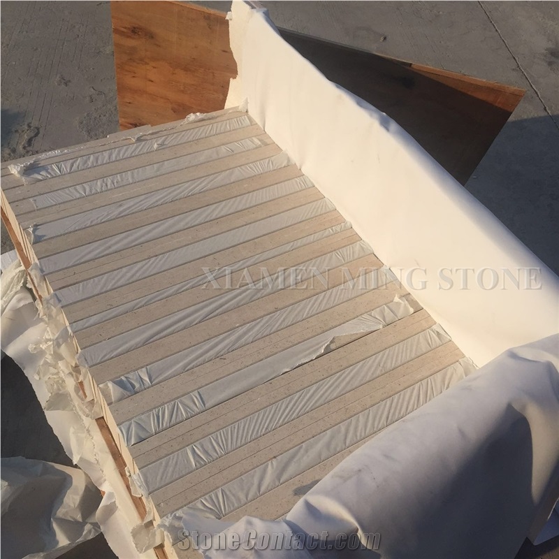 Cream Sea Shell Coral Stone Honed Tile,Machine Cut Limestone Slabs for Exterior Wall Cladding,Floor Paving Pattern