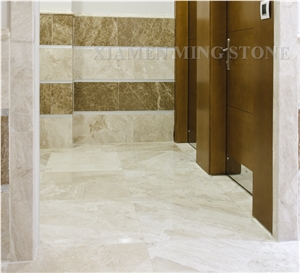 Diana Royal Beige Marble Tile Interior Floor Stepping,Cream Impero Reale Marble Panel for Hotel Bathroom Flooring Pattern
