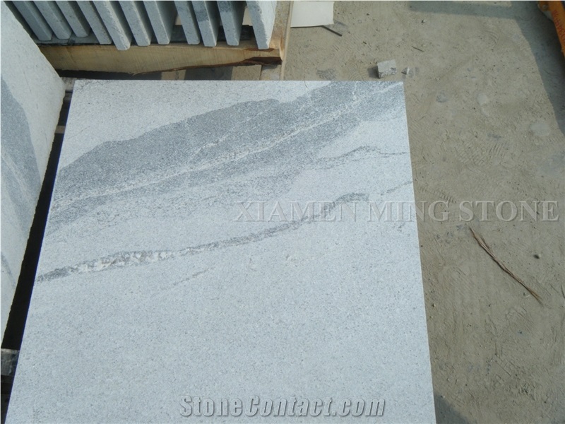 Flamed Viscont White Granite Grey Vein Viskont Slabs Panel Tile,Shanshui White Juparana Granite Cut to Size Building Floor Covering