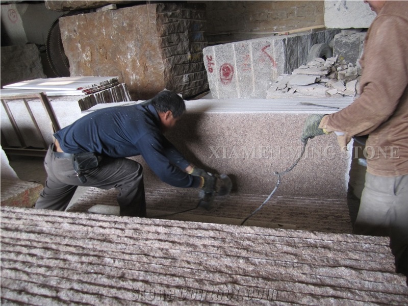 G611 Granite G686,G698,Purple Peach,Almond Mauve Slabs Tile Panel Irport Floor Covering