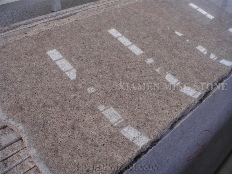 G611 Pink Granite Cherry Red Granite Tile, Formosa Red Granite for Wall Cladding Panel,Airport Floor Covering Pattern Villa Exterior