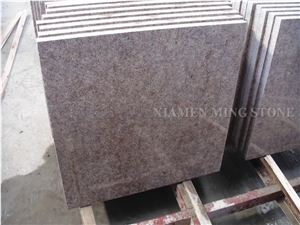 G611 Pink Granite Cherry Red Granite Tile, Formosa Red Granite for Wall Cladding Panel,Airport Floor Covering Pattern Villa Exterior