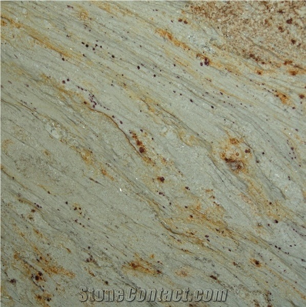 Indian Golden River Yellow Granite Cut to Size Polished Slab Tile Panel for Wall Cladding Floor Covering Customized