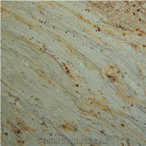 Indian Golden River Yellow Granite Cut to Size Polished Slab Tile Panel for Wall Cladding Floor Covering Customized