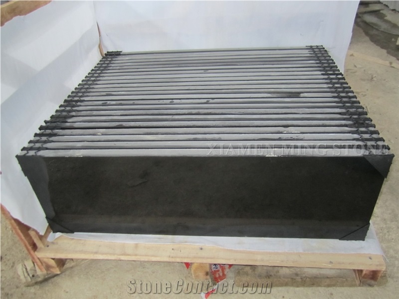King Pure Black Marble Polished Interior Stone Stairs,Nero Black Floor Stepping Staircase,Riser
