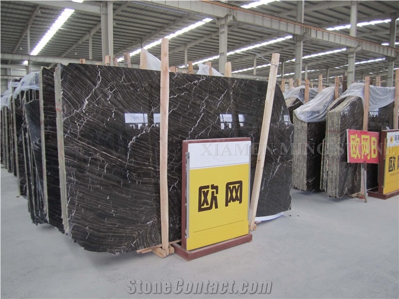 Large Quantity China Brown Emperador Marble Polished Slabs Tiles,Marron Marquina Machine Cut to Size for Walling,Floor Covering Hotel Project Pattern