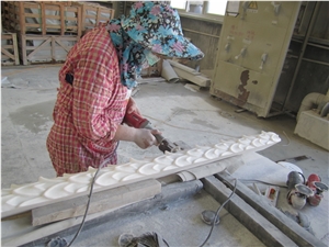 Luxury Crystal White Marble Handcraft Interior Column,Absolute Snow White,Milk White for Corinthian Columns Onic Columns Column