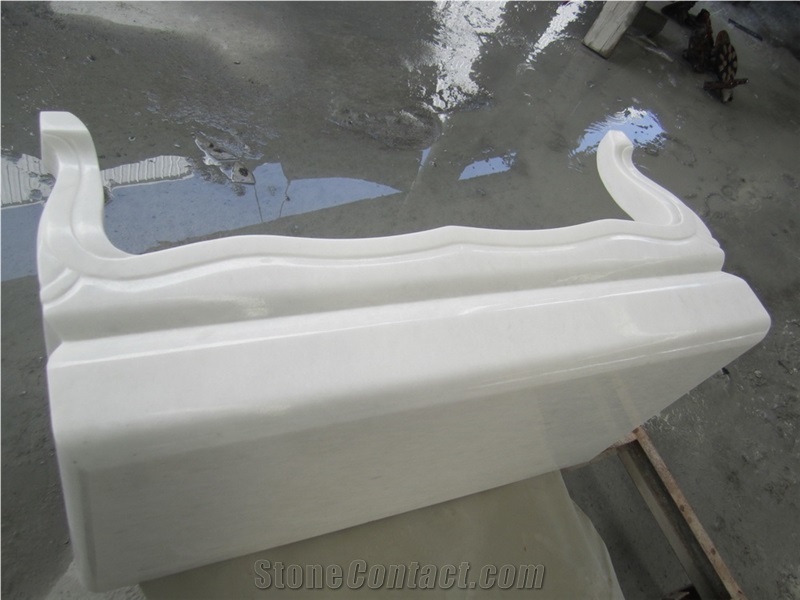 Luxury Crystal White Marble Patio Chiair,Absolute White,Nghe an White,Milk White Marble for Garden Benches Exterior Furniture