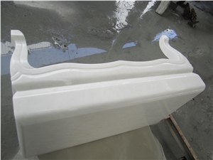 Luxury Crystal White Marble Patio Chiair,Absolute White,Nghe an White,Milk White Marble for Garden Benches Exterior Furniture