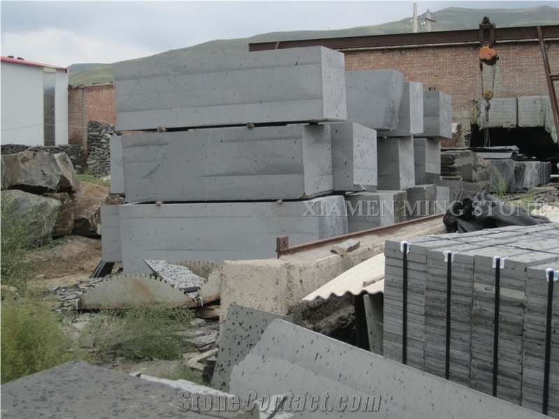 Mongolia Black Basalt Nero Ebony Black Andesite G133 Flamed Cut to Size Tile Slab Panel for Wall Cladding Railway Floor Covering Customized