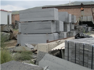 Mongolia Black Basalt Nero Ebony Black Andesite G133 Flamed Cut to Size Tile Slab Panel for Wall Cladding Railway Floor Covering Customized