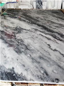Ocean Wave Cloudy White China Marble Polished Slabs,Machine Cutting Landscaping White Marble Tile Panel for Hotel Walling,Floor Paving Pattern