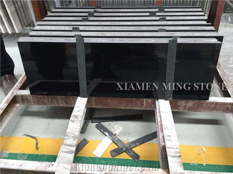 Packing Show China Royal King Black Marble Stair,Classic Pure Nero Ink Marble Interior Staircase Building Floor