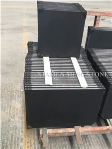 Packing Show Honed China Royal King Black Marble Tile Panel,Classic Pure Nero Ink Marble Slab Pattern,Block in Stock Good Quality