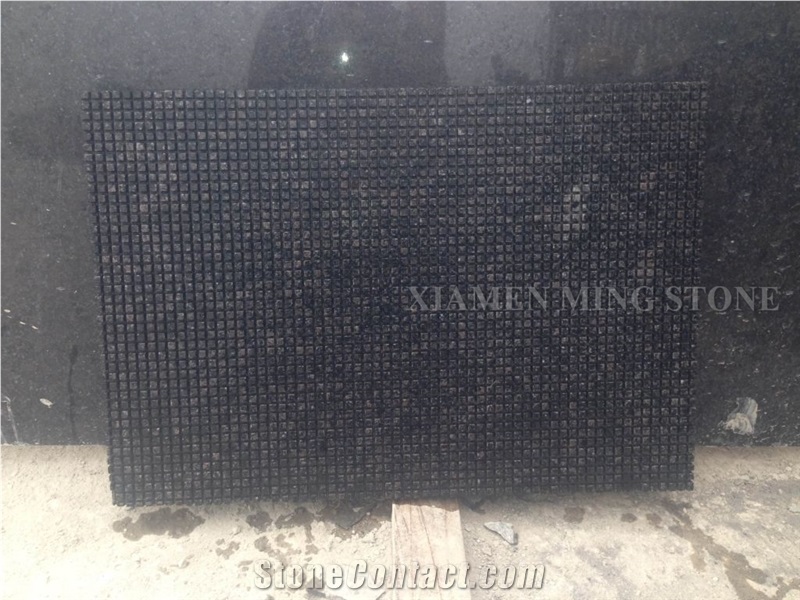 Polished Ash Black Nero Granite Tile for Villa Wall Cladding Panel, Crystal Galaxy Granite Exterior Building Floor Pattern Tile