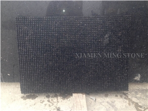 Polished Ash Black Nero Granite Tile for Villa Wall Cladding Panel, Crystal Galaxy Granite Exterior Building Floor Pattern Tile