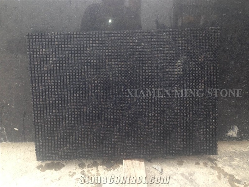 Polished Ash Black Nero Granite Tile for Villa Wall Cladding Panel, Crystal Galaxy Granite Exterior Building Floor Pattern Tile