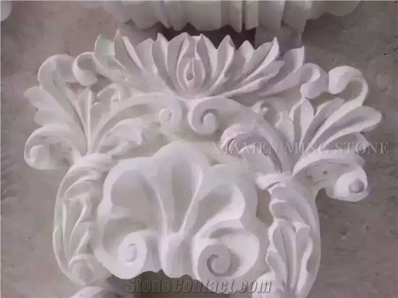 Portugal Beige Classico Crema Limestone Roman Sculptured Columns,Villa Building Pedestal Columns
