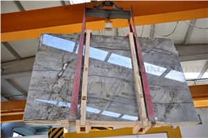 Silver River Marble Polished Grey Marble with Brown Veins Slab Tile,Machine Cut Panel Floor Covering,Hotel Walling