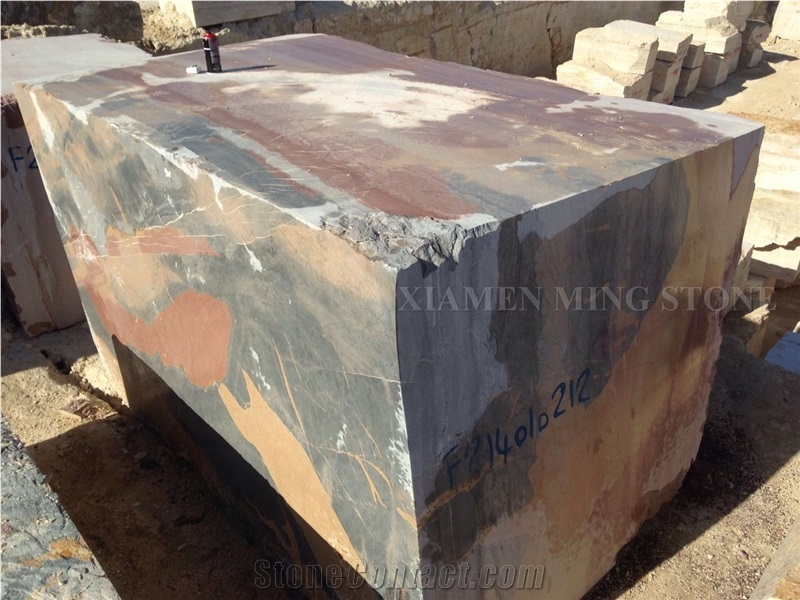 Sunset Gold Rust Blue Emperafor Marble Polished Slabs,Machine Cut Panel Tile for Hotel Lobby Floor Covering,Walling,Paving Pattern Marble Sheet