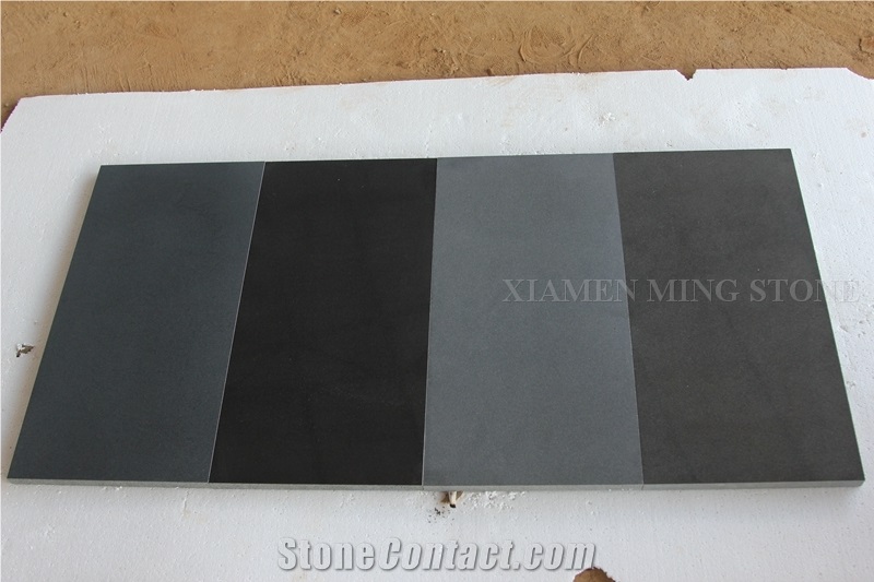 Triangle Black Hainan Basalt Machine Cutting Tile Panel Swimming Pool Surround Paving,Lava Stone Floor Deck Paver,Andesite Stepping Pattern