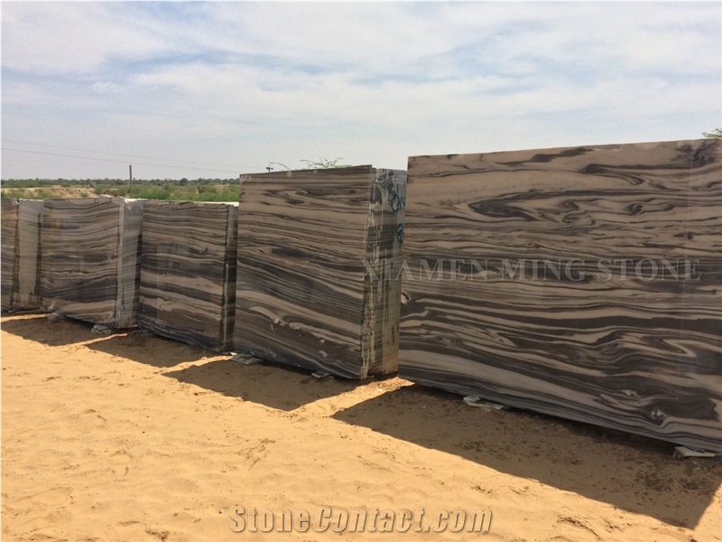 Venice Wave Straight Vein Brown Marble Polished Slab for Hotel Reception Desk Material,Walling Floor Paving Pattern Machine Cut Tiles