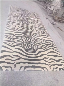 Waterjet Beige Black Marble Round Medallions Pattern Floor Paving Interior Stone,Hotel Carpet Medallions