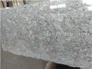 White Galaxy Bianco Granite Tile,Platinum White Granite Slabs Polished Panel for Countertops Wall Cladding Floor Covering Pattern Interior Stone