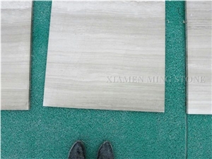 White Wooden Vein Marble Diamond Wire Saw Cutting Block, China Serpeggiante Wood Grain Block
