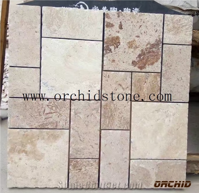 Beige Travertine Tiles ,Beige Travertine French Flooring Tiles,Beige Travertine Wall Covering Jumbo Pattern, Travertine Flooring Tiles