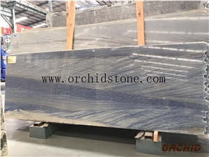 Book Matched Azul Macauba/ Brazil Blue Macaubas Quartzite/ Exotic Quartzite/ Blue Exotic Stones Azul Imperial Slab for Flooring Tiles