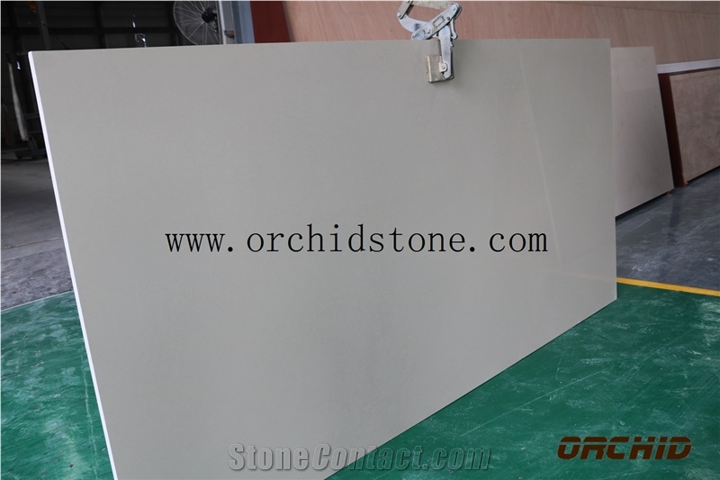 Light Grey Quartz Stone Slabs,Fine Grainy Light Grey Quartz Surface,Solid Surface,Engineered Stone
