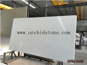 Pure White Quartz Slabs for Countertops,Super White Caesarstone Engineered Stone for Island Tops,White Cambria Artificial Stone