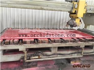 Quartz Slab Crystal Red,Quartz Stone Slab, Quartz Surfaces, Cut-To-Size Quartz Tiles for Kitchen Bathroom Decoration