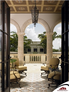 Caribbean Blond Coral Stone Column