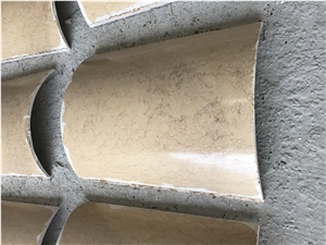 Beige Marble Column, Roman Column for Indoor Decoration