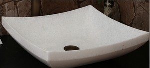 Black Granite Square Wash Basin/ Bathroom Sink/ White Onyx Sink