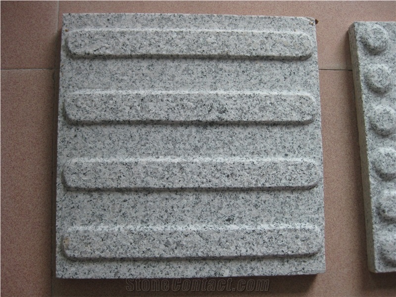 China G603 Light Grey Granite Tactile Stone for Exterior Decoration, Floor Covering Tiles Outdoor Use