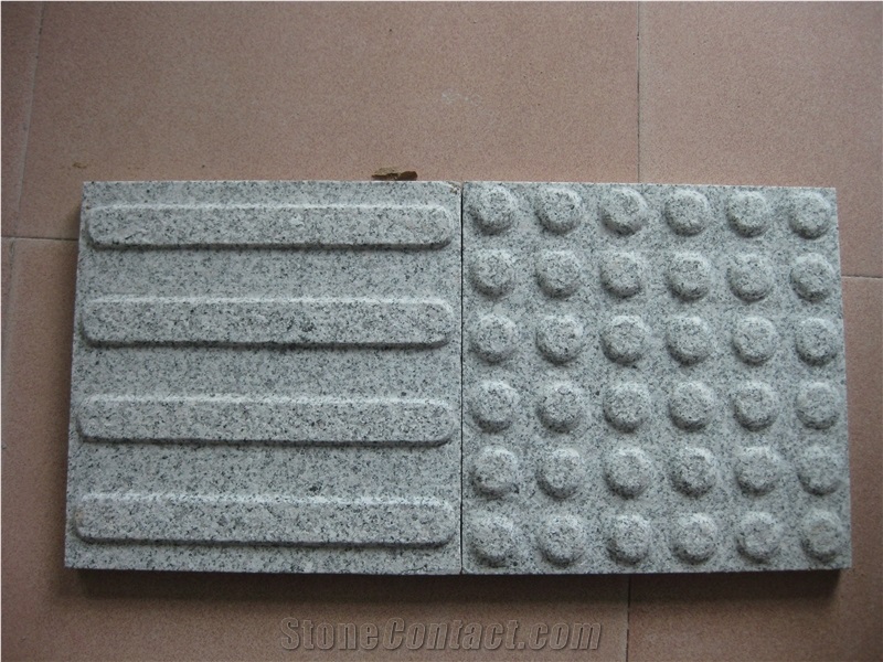 China G603 Light Grey Granite Tactile Stone for Exterior Decoration, Floor Covering Tiles Outdoor Use