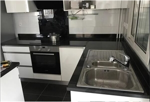 China G684 Black Granite Polished Countertop, Black Granite Countertop