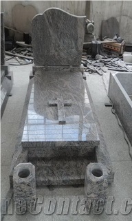 China Juparana Pink French Tombstones Granite Gravestones