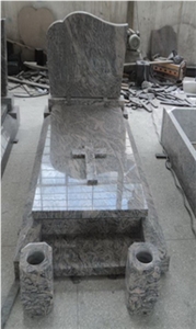 China Juparana Pink French Tombstones Granite Gravestones