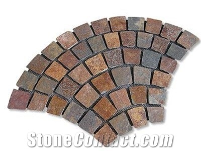 Cubic Stone Paver Stone for Exterior Pattern Floor Decoration, Slate Mosaic, Cobbe Stone