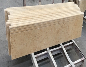 Egypt Yellow Beige Marble Stair & Step, Egyptian Yellow Marble Steps