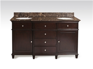 Emperador Dark Marron Brown Marble Custom Vanity Tops
