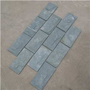 Green Slate Mushroom Stones, Landscaping Stones Mushroom Finsih for Exterior Wall